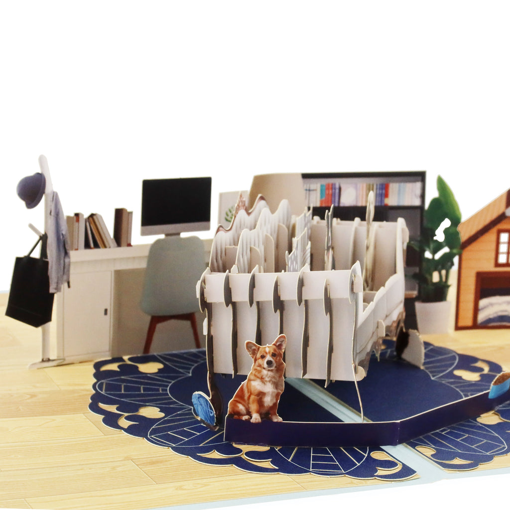 3D Pop - Up Karte Hunde Sofa - DORAFIORA