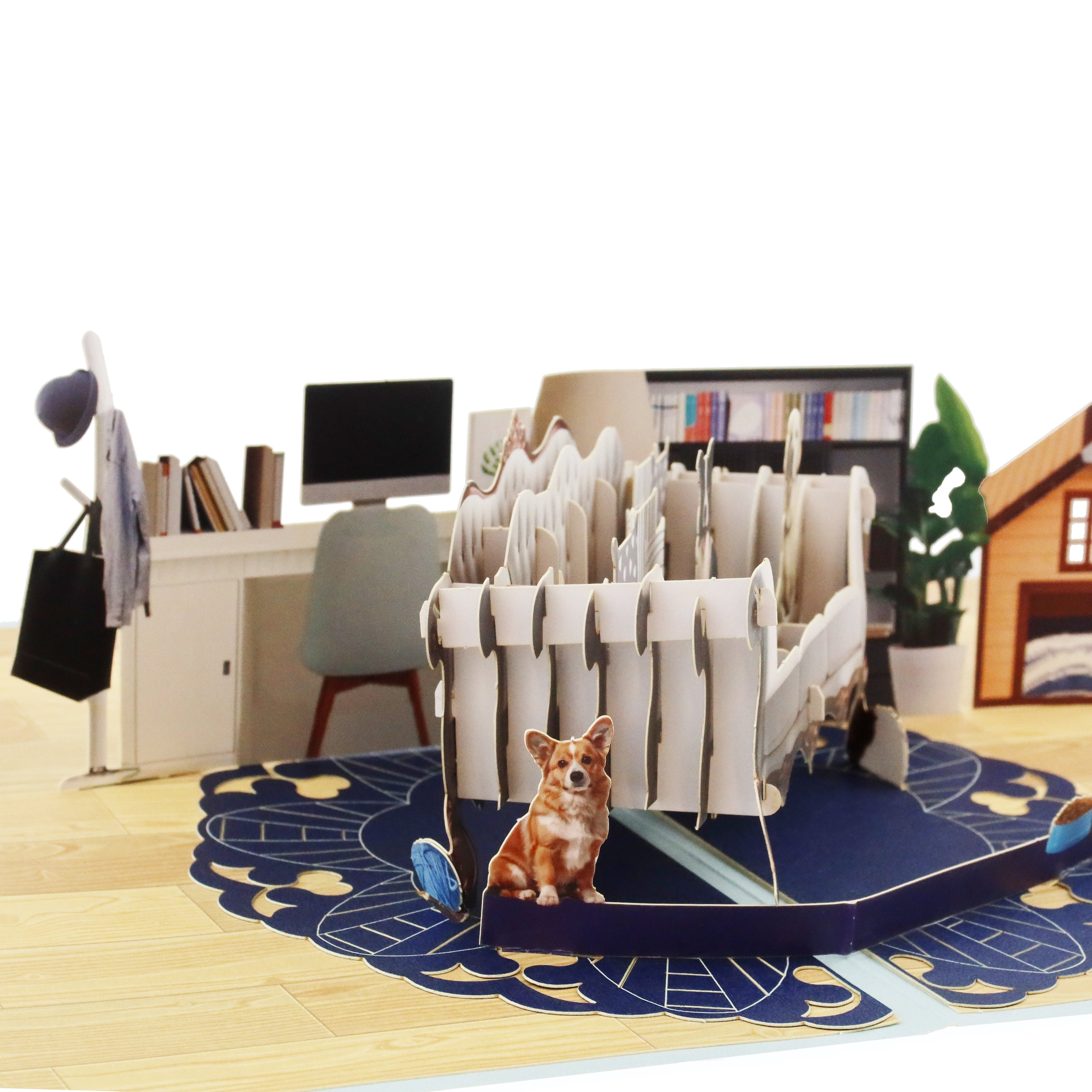 3D Pop - Up Karte Hunde Sofa - DORAFIORA