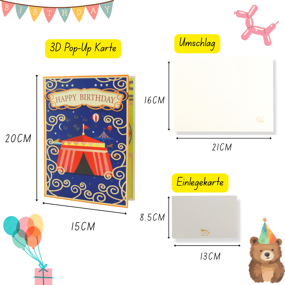 3D Pop - Up Karte Jahrmarkt - DORAFIORA