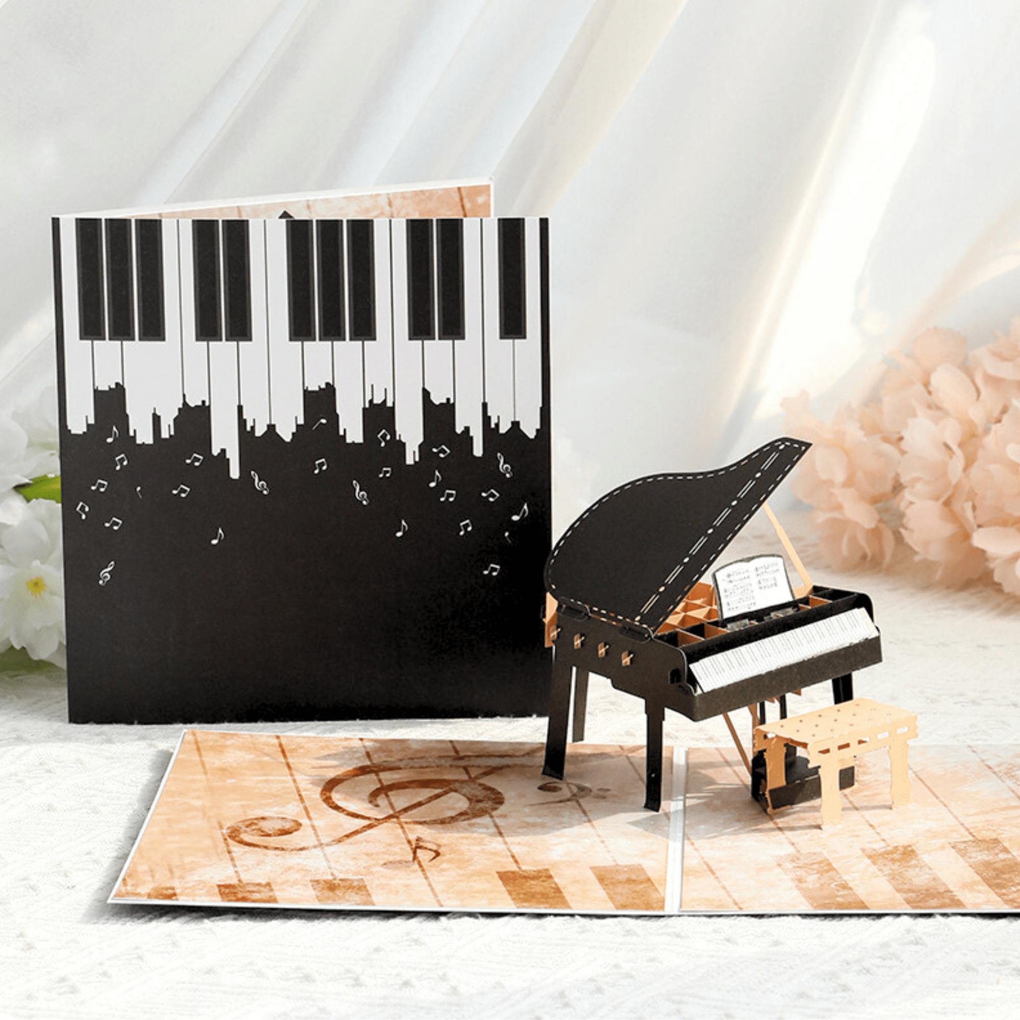 3D Pop - Up Karte Klavier Piano - DORAFIORA