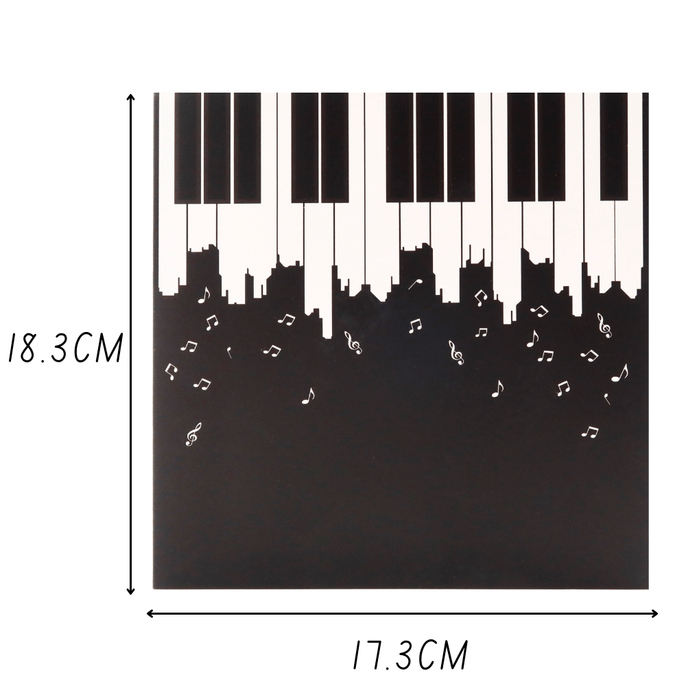 3D Pop - Up Karte Klavier Piano - DORAFIORA