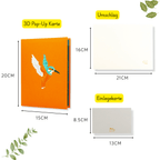 3D Pop-Up Karte Kolibri & Blumen - DORAFIORA