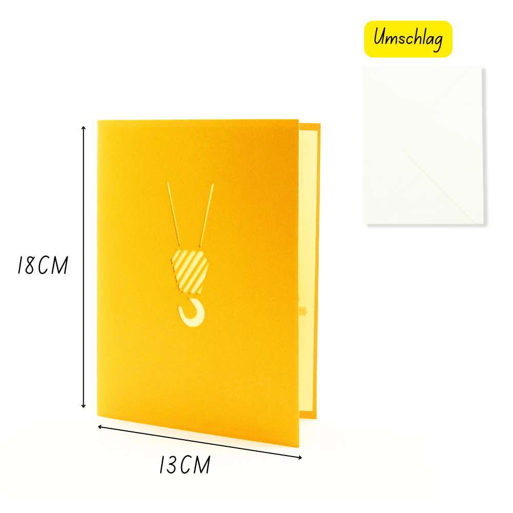 3D Pop - Up Karte Kran - DORAFIORA