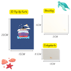 3D Pop - Up Karte Kreuzfahrtschiff - DORAFIORA