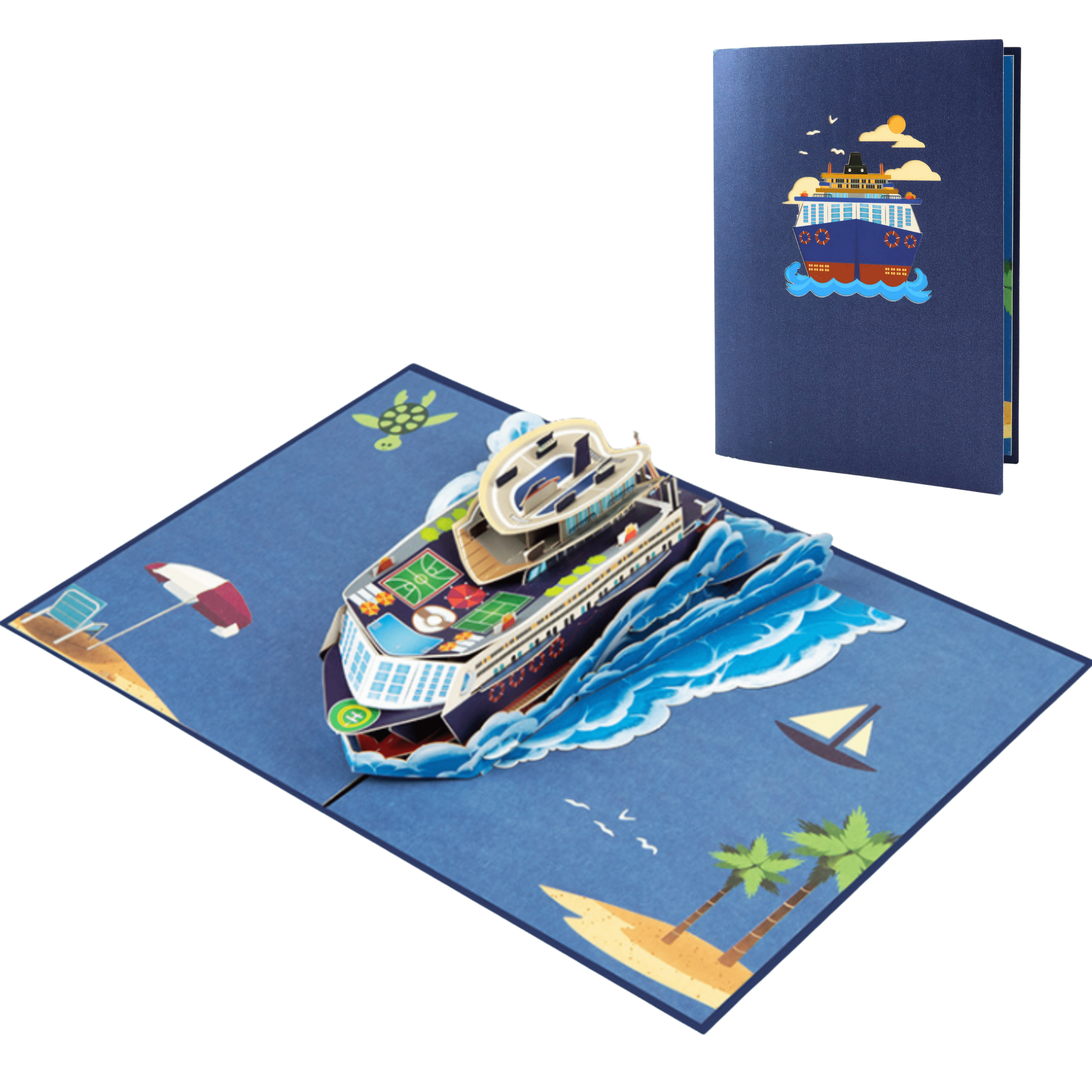 3D Pop - Up Karte Kreuzfahrtschiff - DORAFIORA