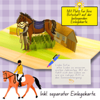 3D Pop - Up Karte Reiterin - DORAFIORA