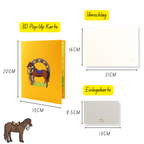 3D Pop - Up Karte Reiterin - DORAFIORA