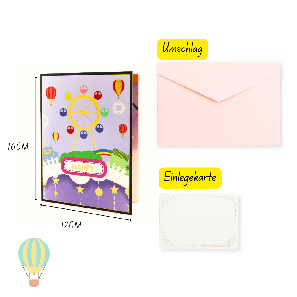 3D Pop - Up Karte Riesenrad - DORAFIORA