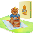 3D Pop - Up Karte Teddy Bär - DORAFIORA