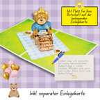 3D Pop - Up Karte Teddy Bär - DORAFIORA