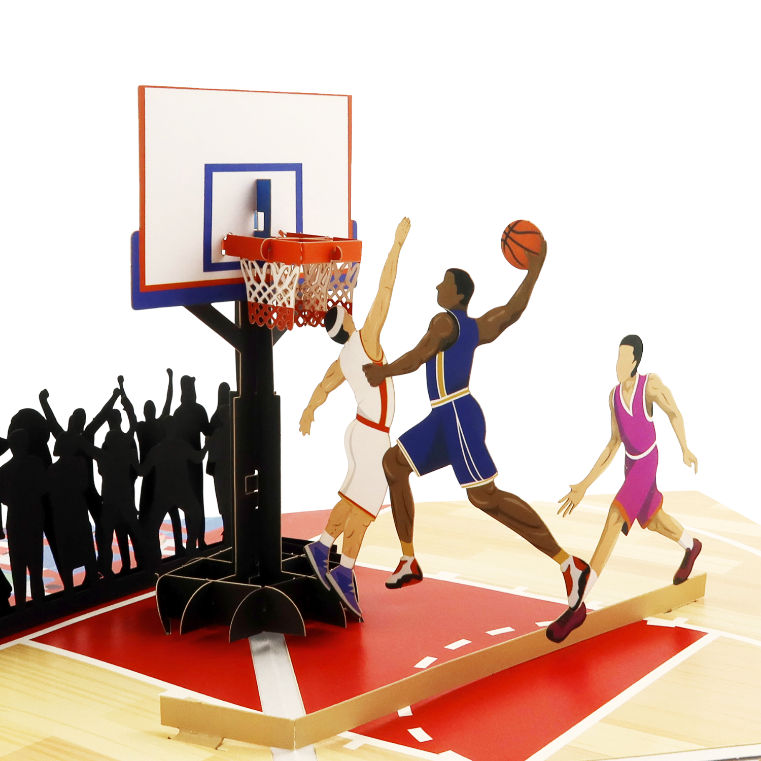 3D Pop-Up Karte Basketball Dunk