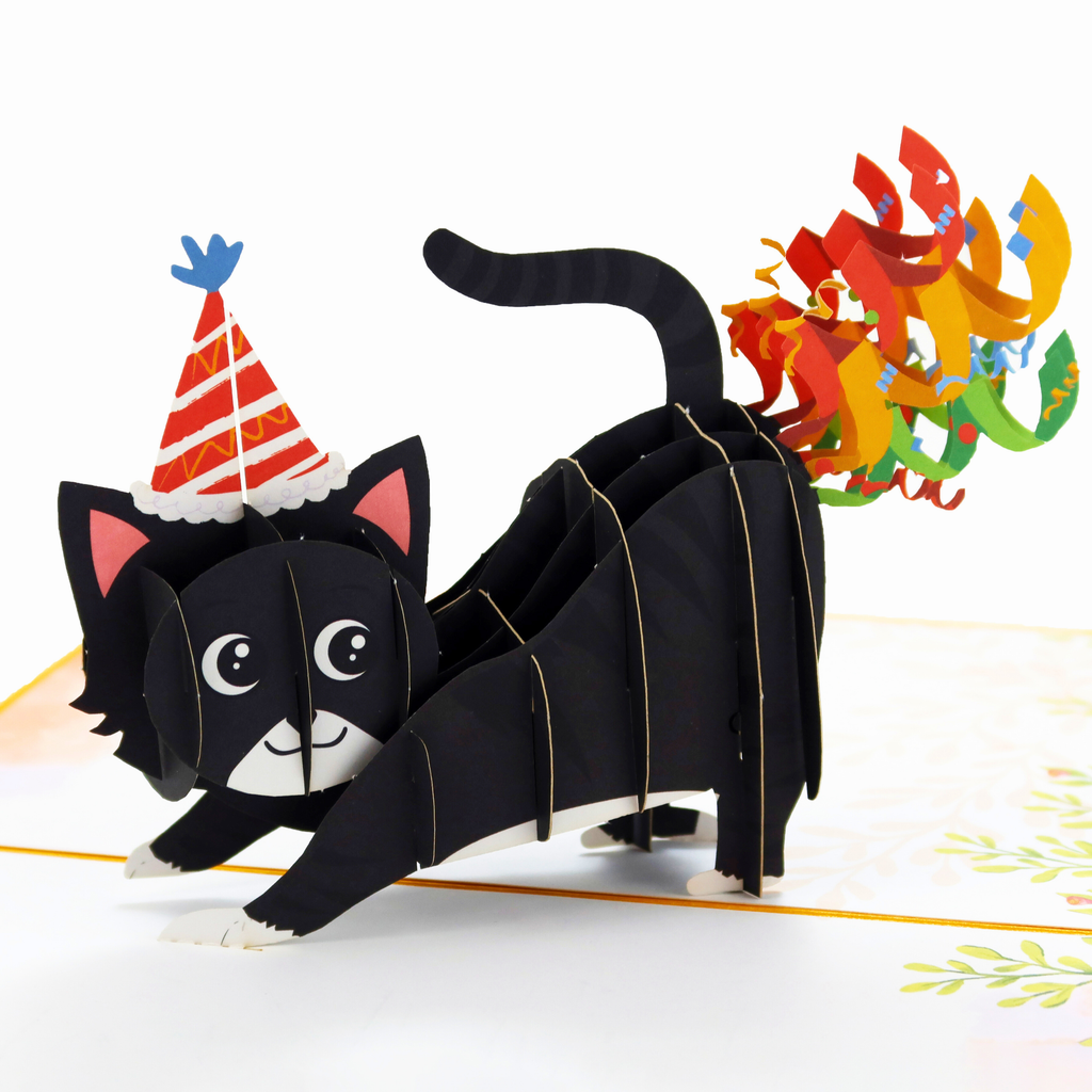 3D Pop-Up Karte Geburtstagskarte Katze