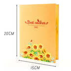 3D Pop-Up Karte Blumenstrauß Sonnenblumen