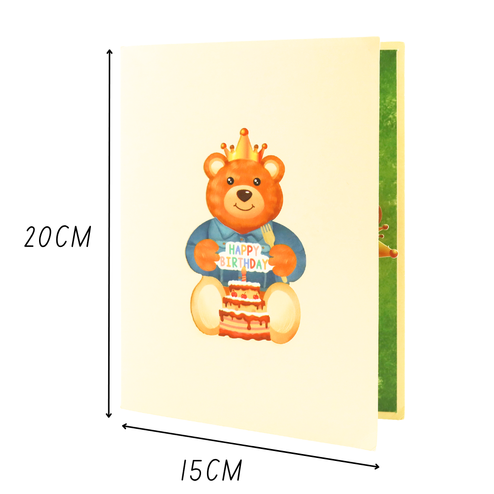 3D Pop-Up Karte Teddy Bär