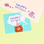 3D Pop-Up Geburtstagskarte Teddybär