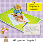 3D Pop-Up Karte Teddy Bär