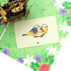 3D Pop-Up Karte Vögel