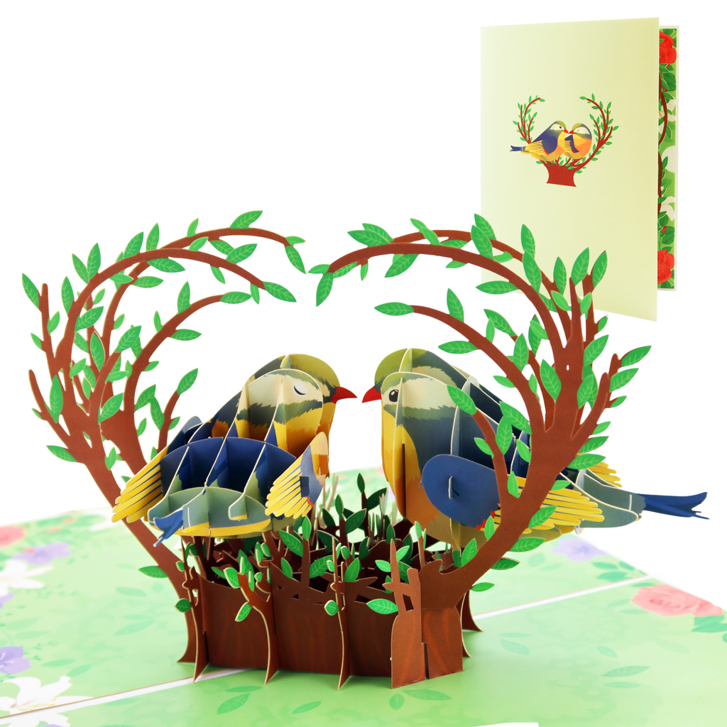 3D Pop-Up Karte Vögel