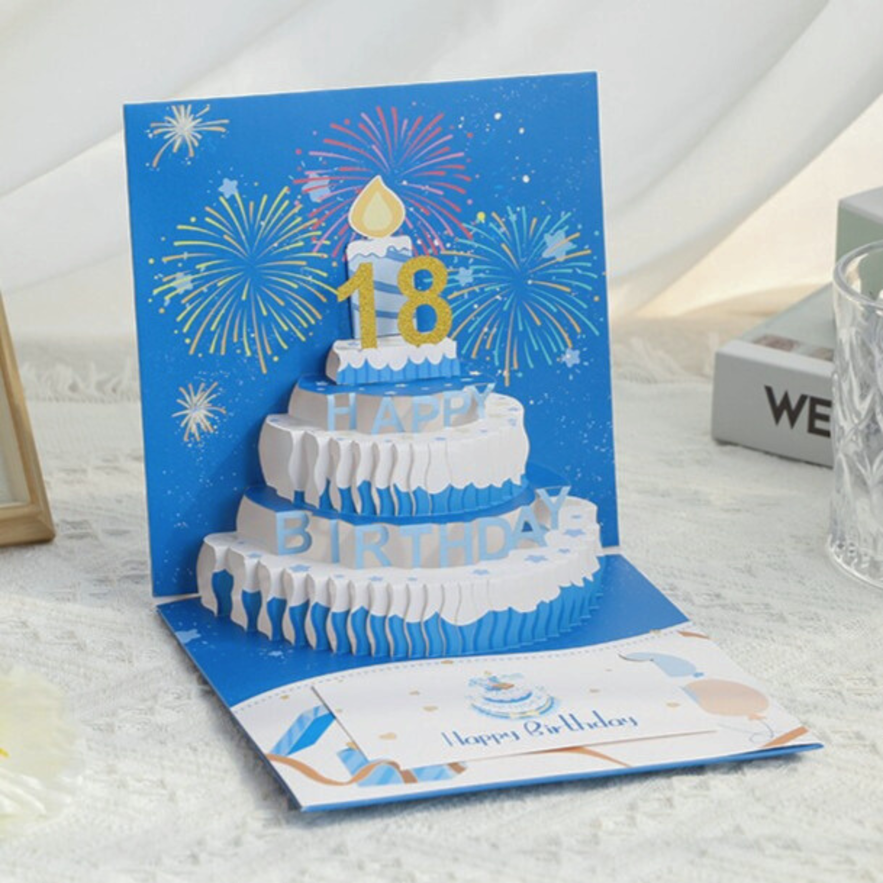 3D Pop-Up Karte Geburtstagstorte