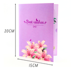 3D Pop-Up Karte Blumenstrauß Lilien