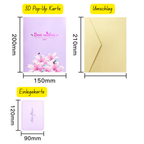 3D Pop-Up Karte Blumenstrauß Lilien