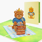 3D Pop-Up Karte Teddy Bär