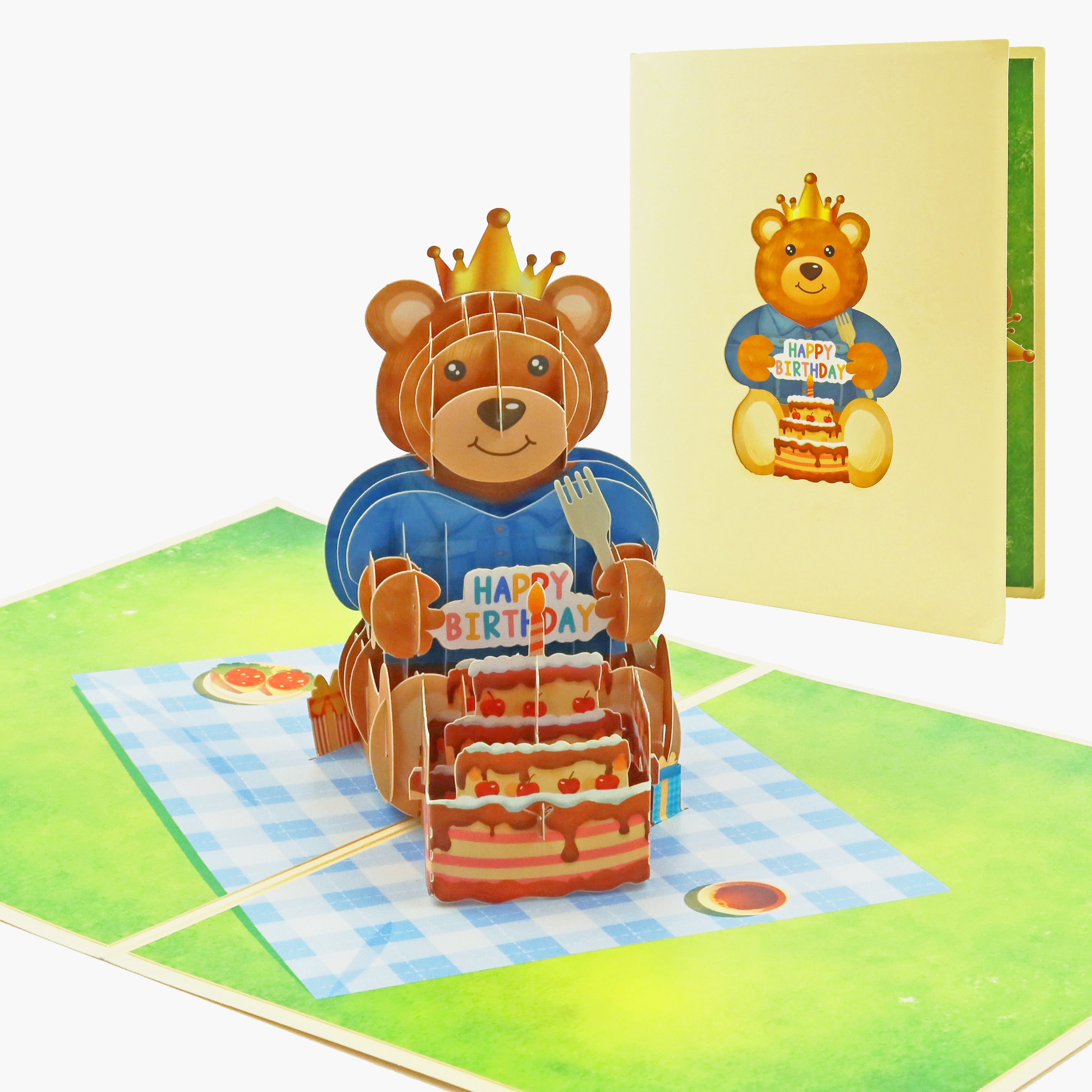 3D Pop-Up Karte Teddy Bär