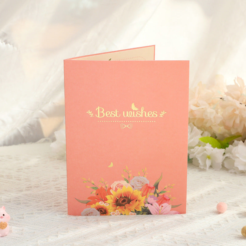 3D Pop-Up Karte Blumenstrauß Blumen