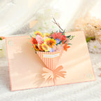 3D Pop-Up Karte Blumenstrauß Blumen