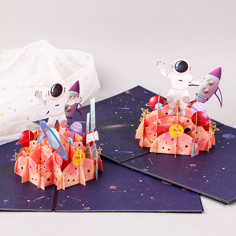 3D Pop-Up Karte Astronaut