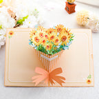 3D Pop-Up Karte Blumenstrauß Sonnenblumen
