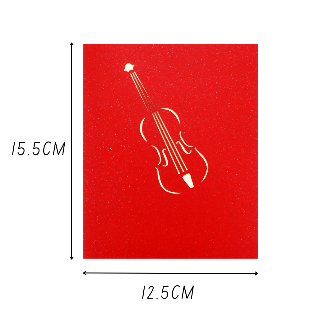 3D Pop-Up Karte Cello/Geige/Violine