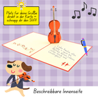 3D Pop-Up Karte Cello/Geige/Violine