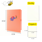 3D Pop-Up Karte Elefant