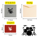 Pop-Up Karte Drums