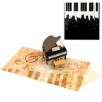 3D Pop-Up Karte Klavier Piano