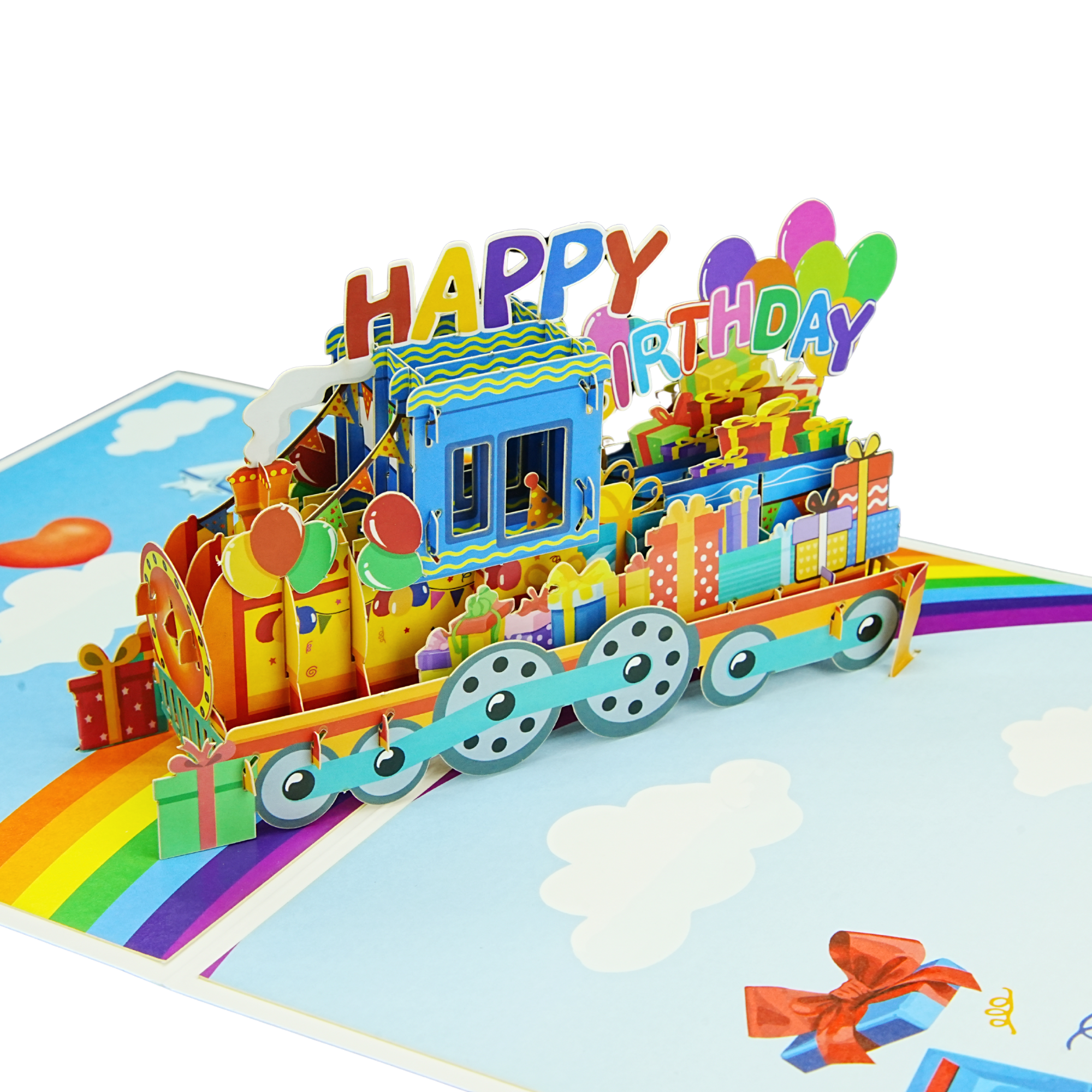 Pop-Up Karte Geburtstagszug