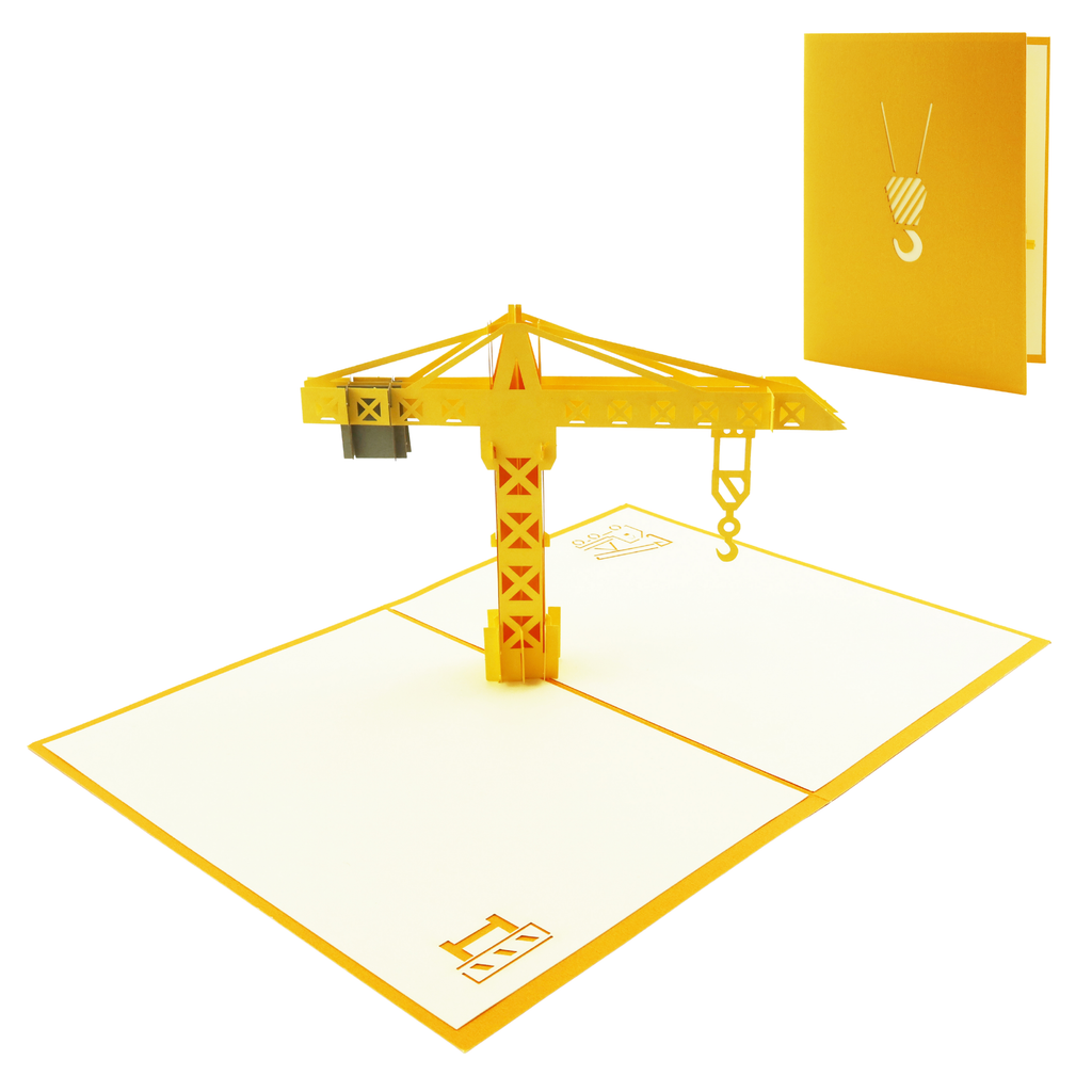 3D Pop-Up Karte Kran