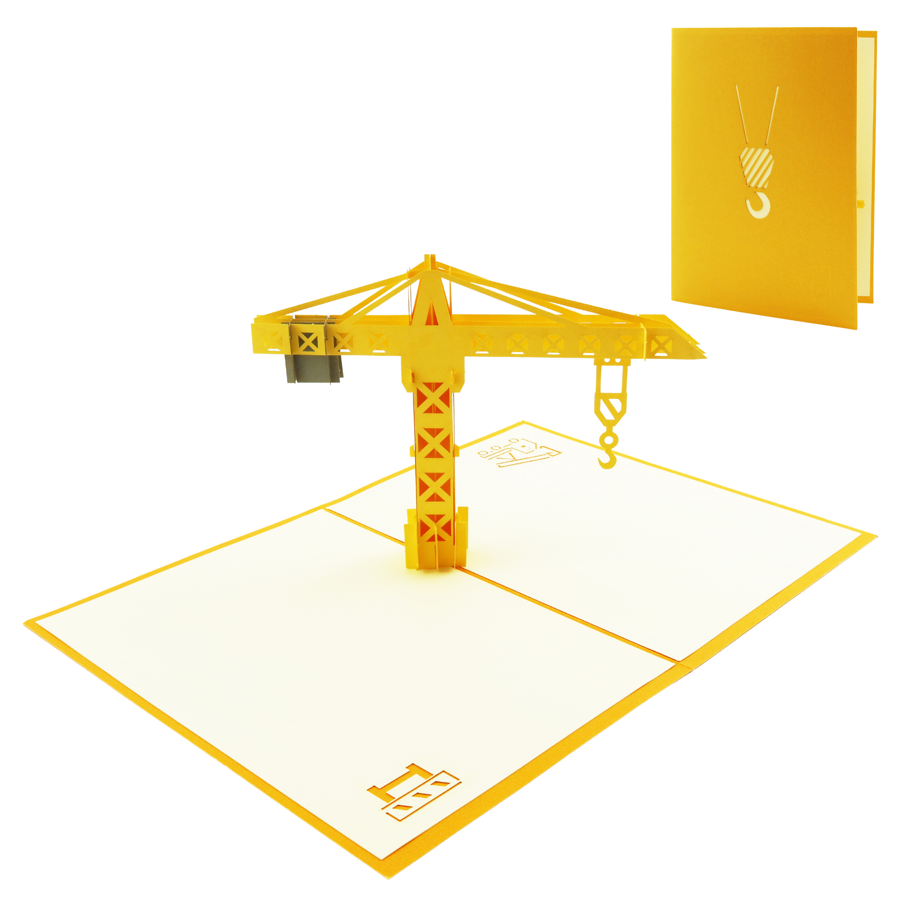 3D Pop-Up Karte Kran