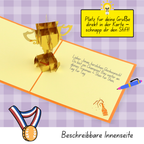 3D Pop-Up Karte Pokal