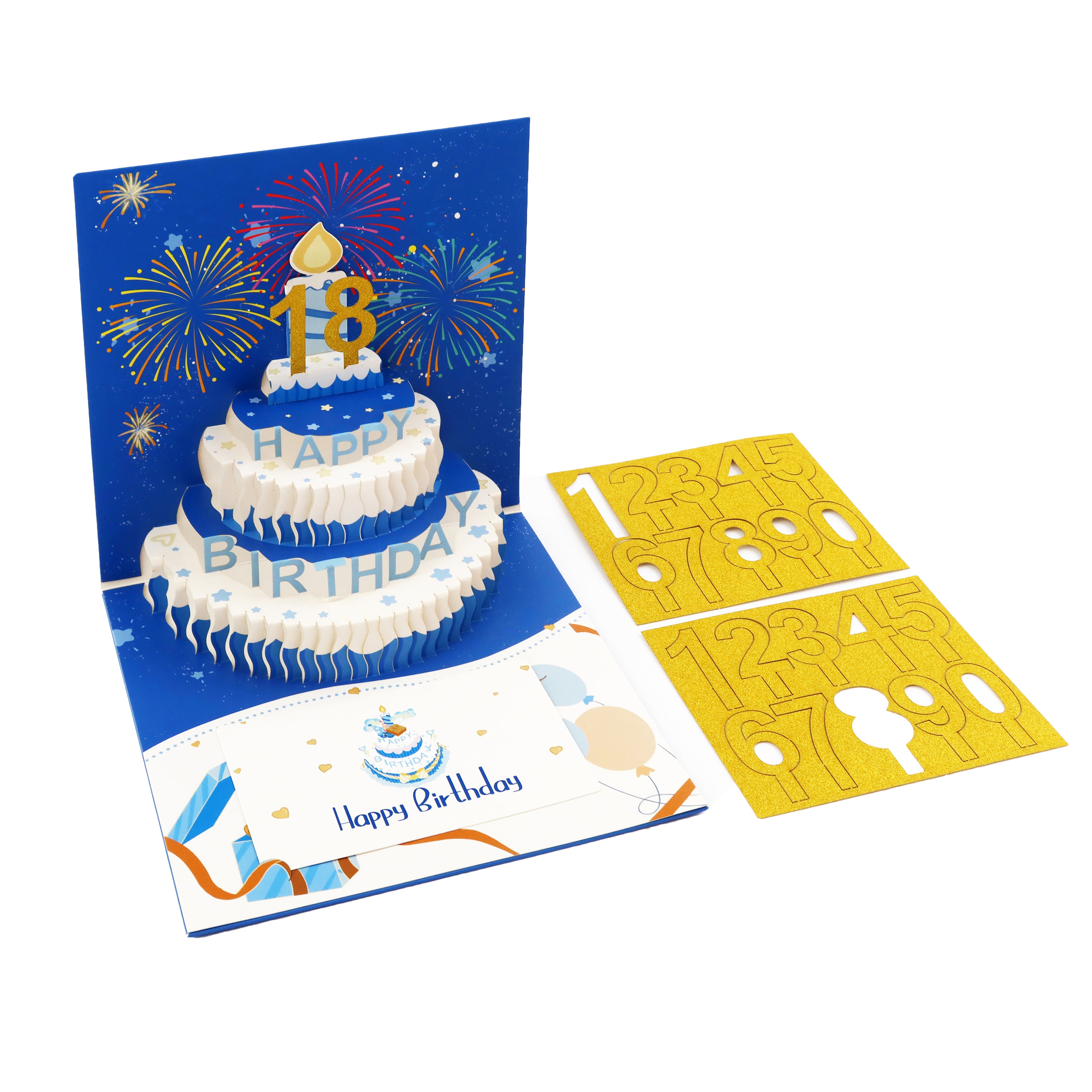 3D Pop-Up Karte Geburtstagstorte