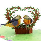 3D Pop-Up Karte Vögel