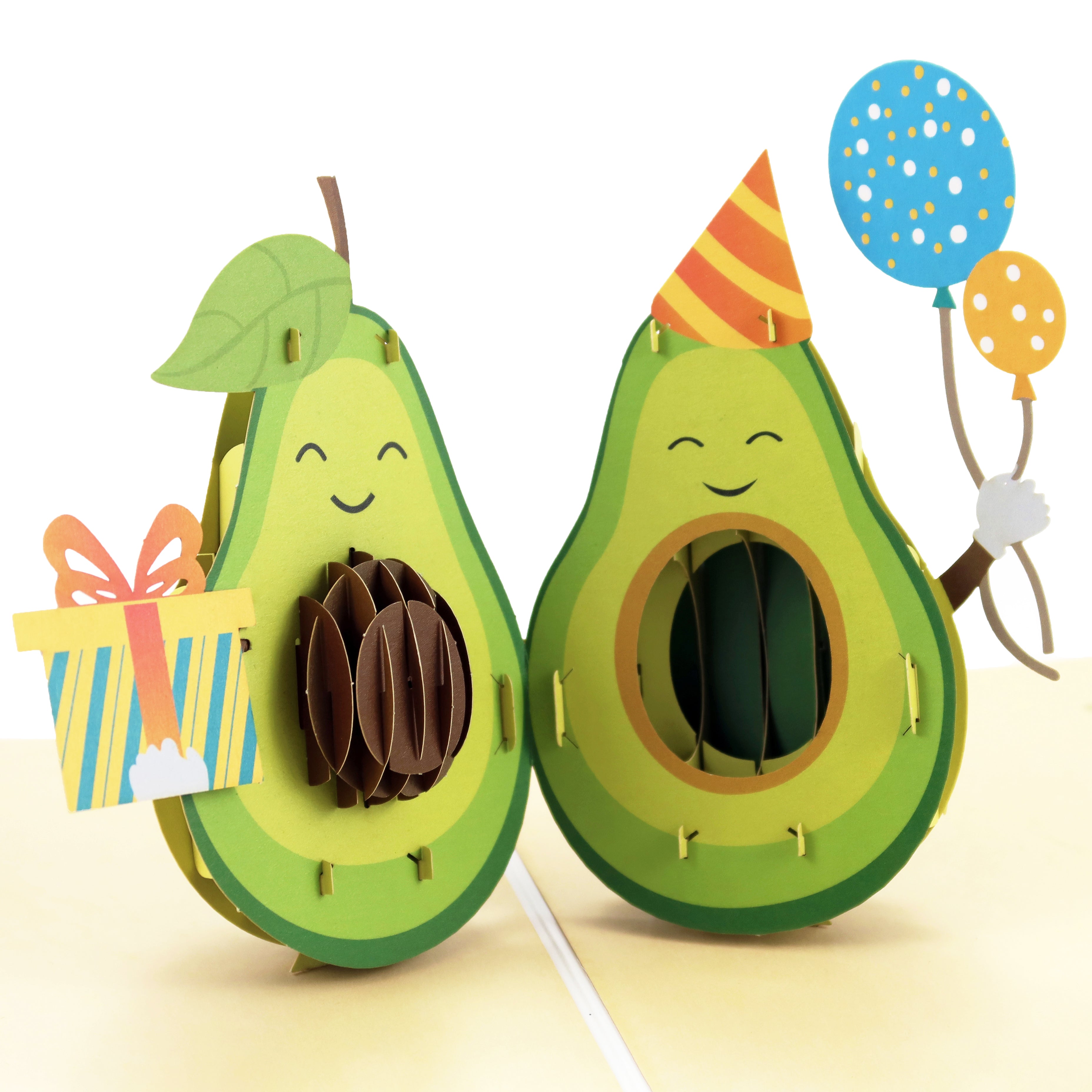 3D Pop-Up Karte Avocado