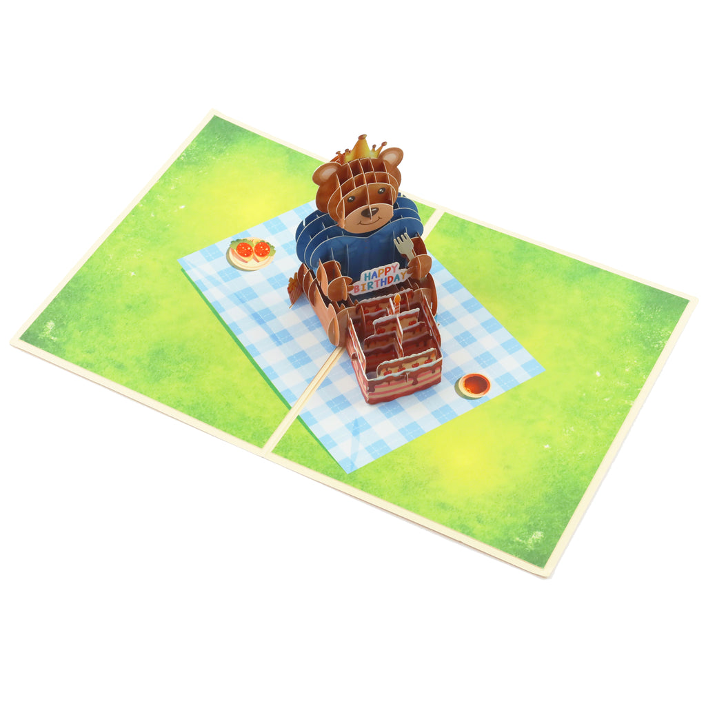 3D Pop-Up Karte Teddy Bär