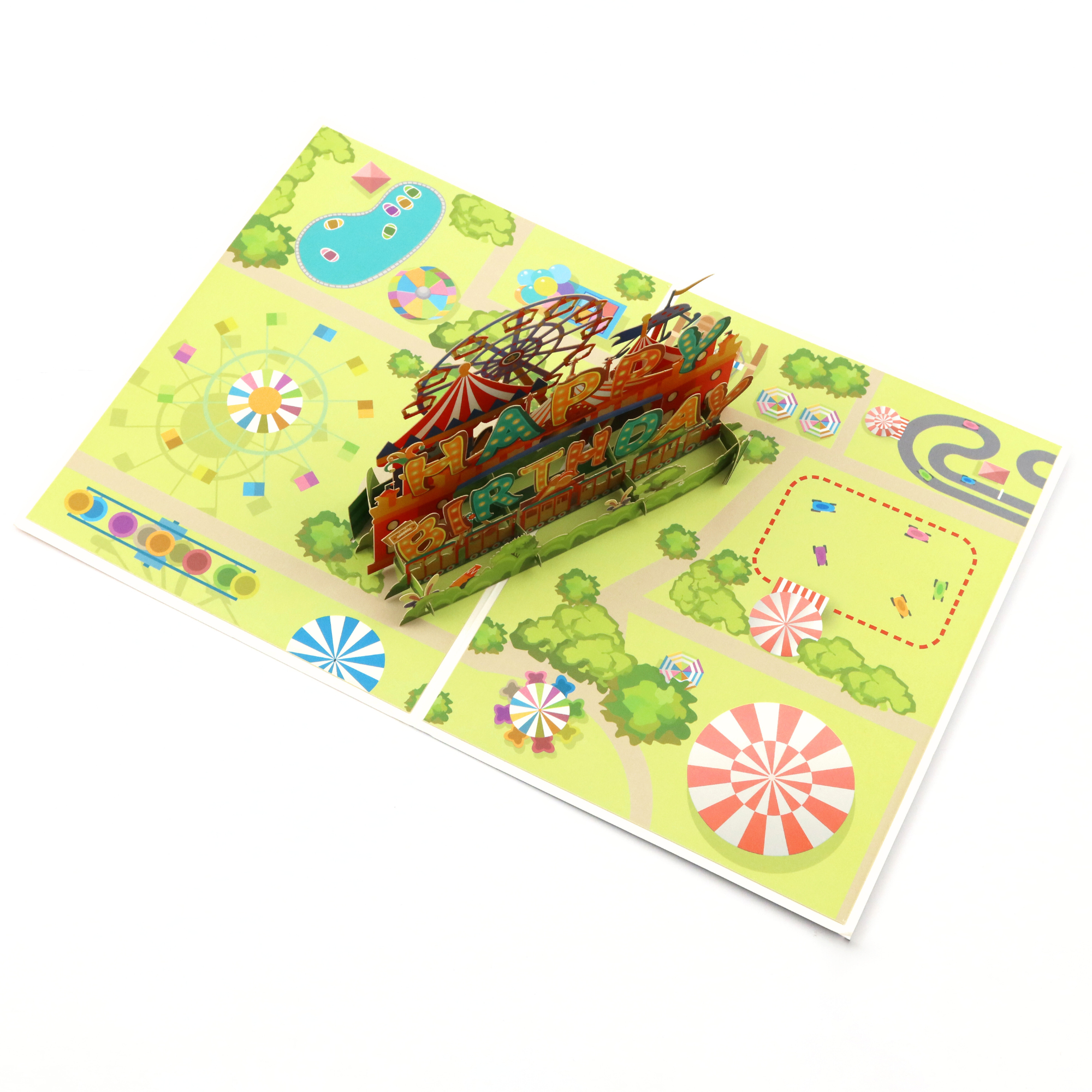 3D Pop-Up Karte Jahrmarkt