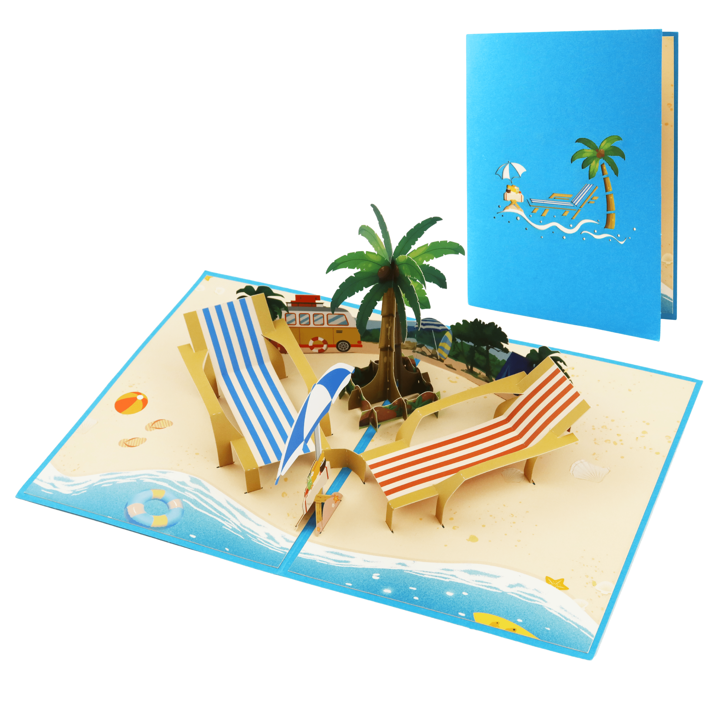 Pop - Up Karte Strand Szene - DORAFIORA