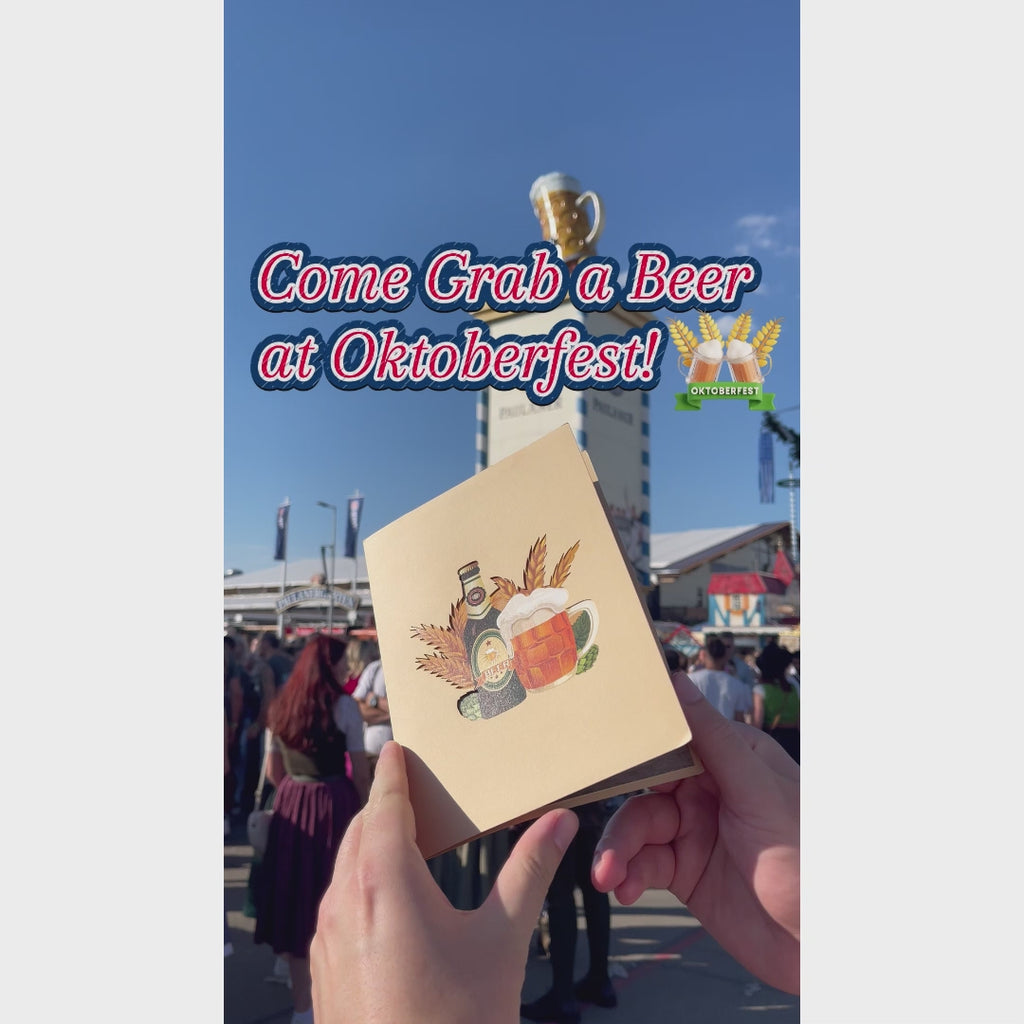 3D Pop-Up Karte Bier