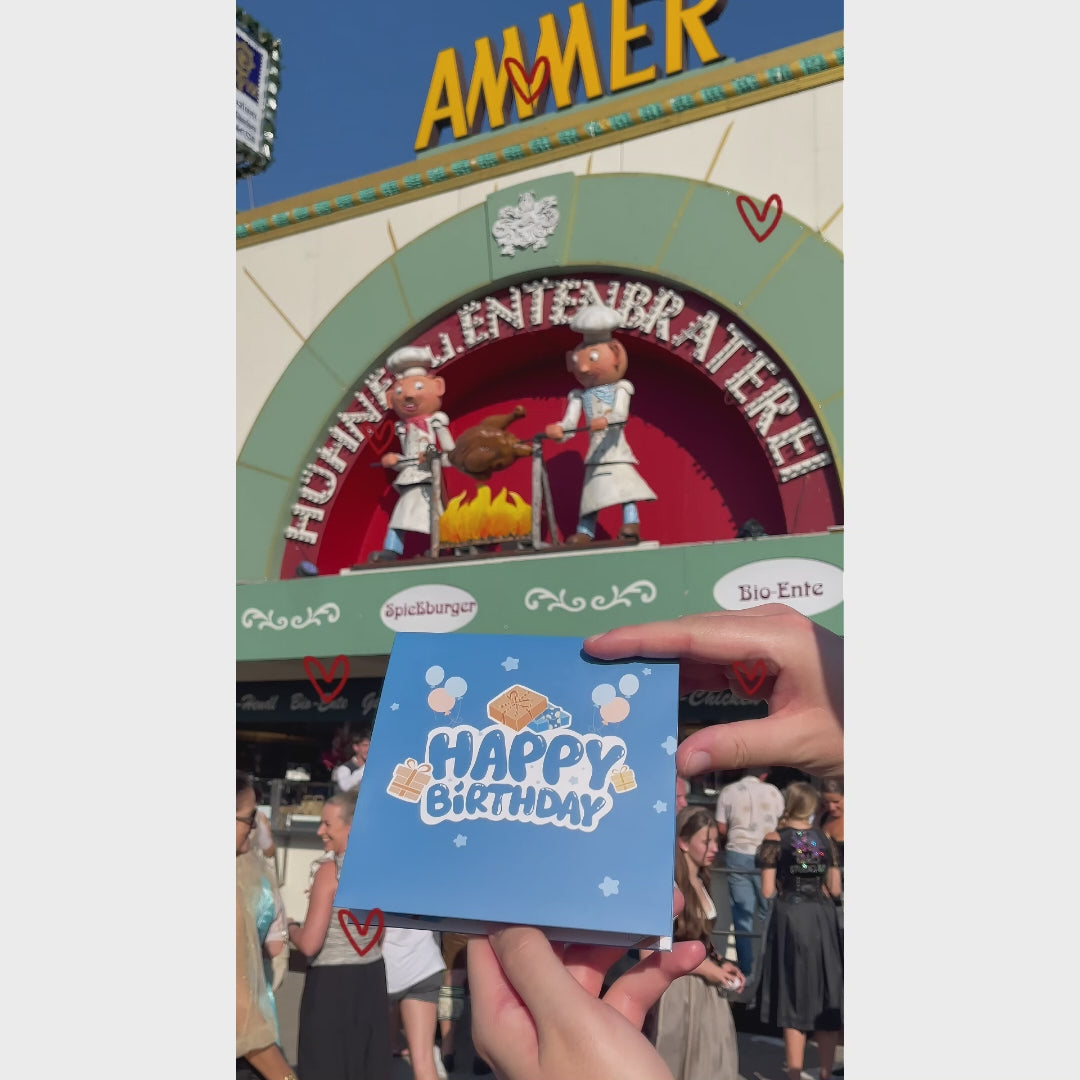 3D Pop-Up Karte Geburtstagstorte