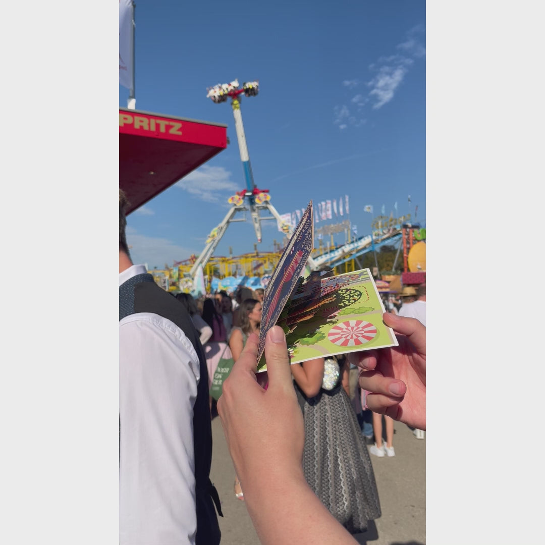 3D Pop-Up Karte Jahrmarkt