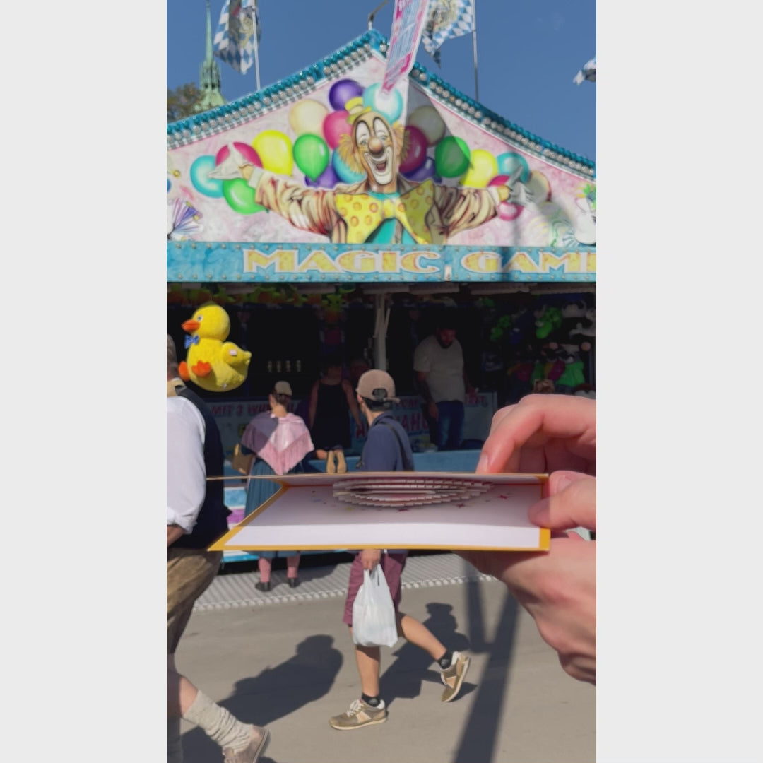 3D Pop-Up Karte Geburtstagstorte mit Bären